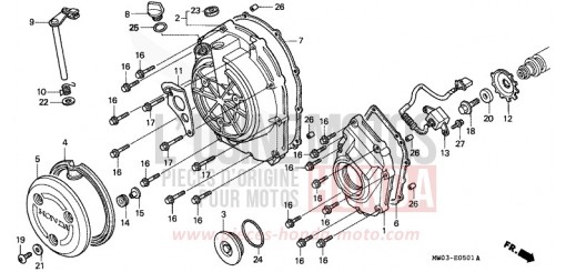 PANNEAU CARTER-MOTEUR D. (2) CBR900RRT de 1996